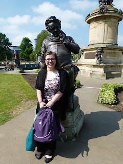 Falstaff statue in the Shakespeare Gardens, Stratford-upon-Avon