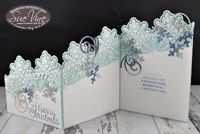  ESAD Holiday Catalogue Fancy Fold Snowflake Sentiment card