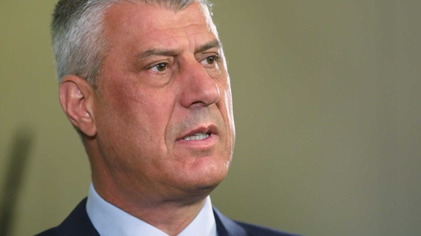 Arresting the President of Kosovo and deport him to The Hague to be tried for war crimes