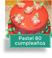 PASTEL 80 CUMPLEAÑOS {COBERTURA ESPEJO}