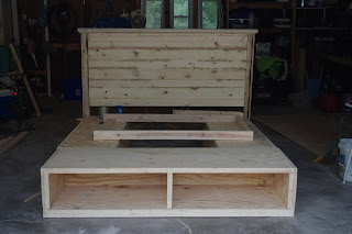 wooden bed platform plans