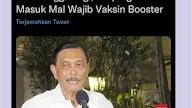 Kata Luhut 2 Minggu Lagi Berpergian dan Masuk Mal Wajib Vaksin Booster, Komen Netizen Nampol Banget