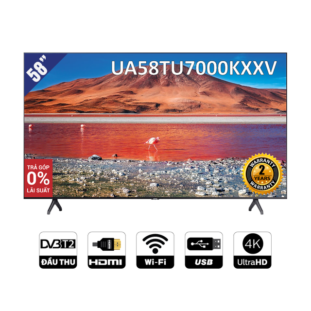 Smart Tivi 4K UHD Samsung 58 inch UA58TU7000KXXV