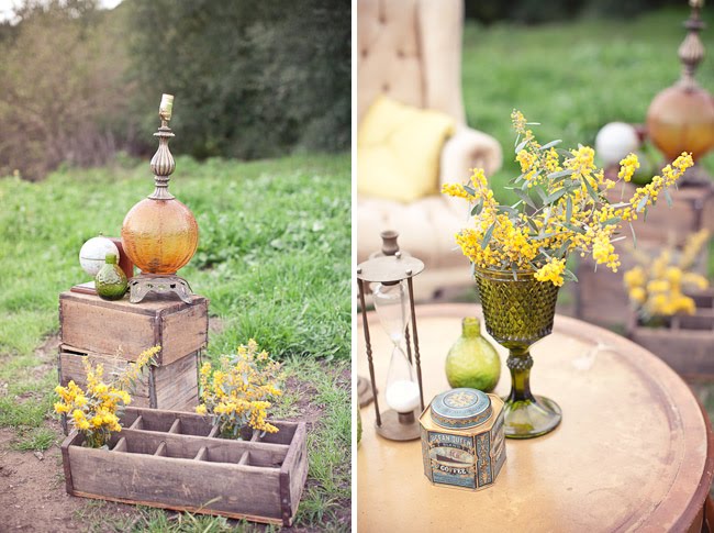 vintage props engagement photos
