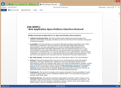 PDF files can now be read Word Web app. (Image source: Microsoft.)