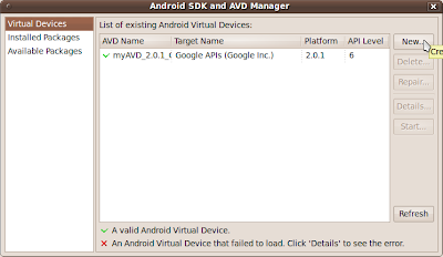 Android SDK And AVD Manager