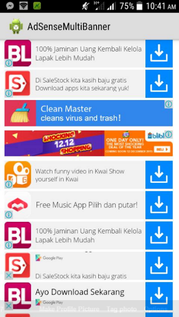 Cara menggunakan aplikasi AdSense Multi Banner