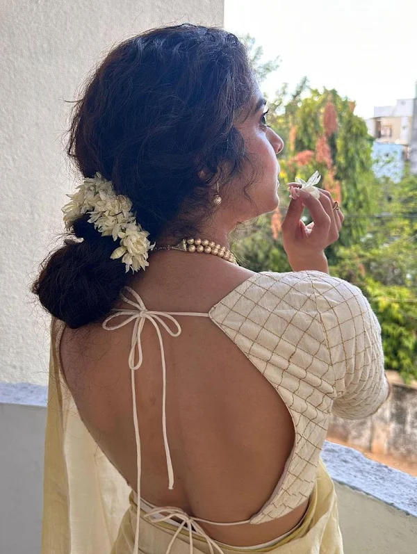 mithila palkar backless white saree hot actress