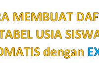 Download Cara Membuat Daftar Tabel Usia Siswa Otomatis dengan Excel