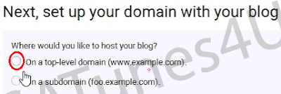 how to a setup free domain into blogger