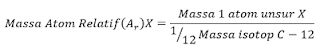 mencari massa atom relatif
