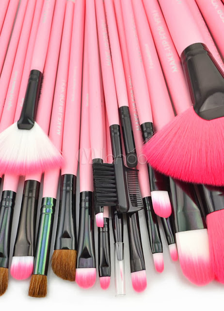 China Wholesale Clothes - Sweet Pink 24 Pcs Professional Make Up Brush Set