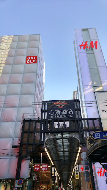 Uniqlo and H&M at Shinsaibashi