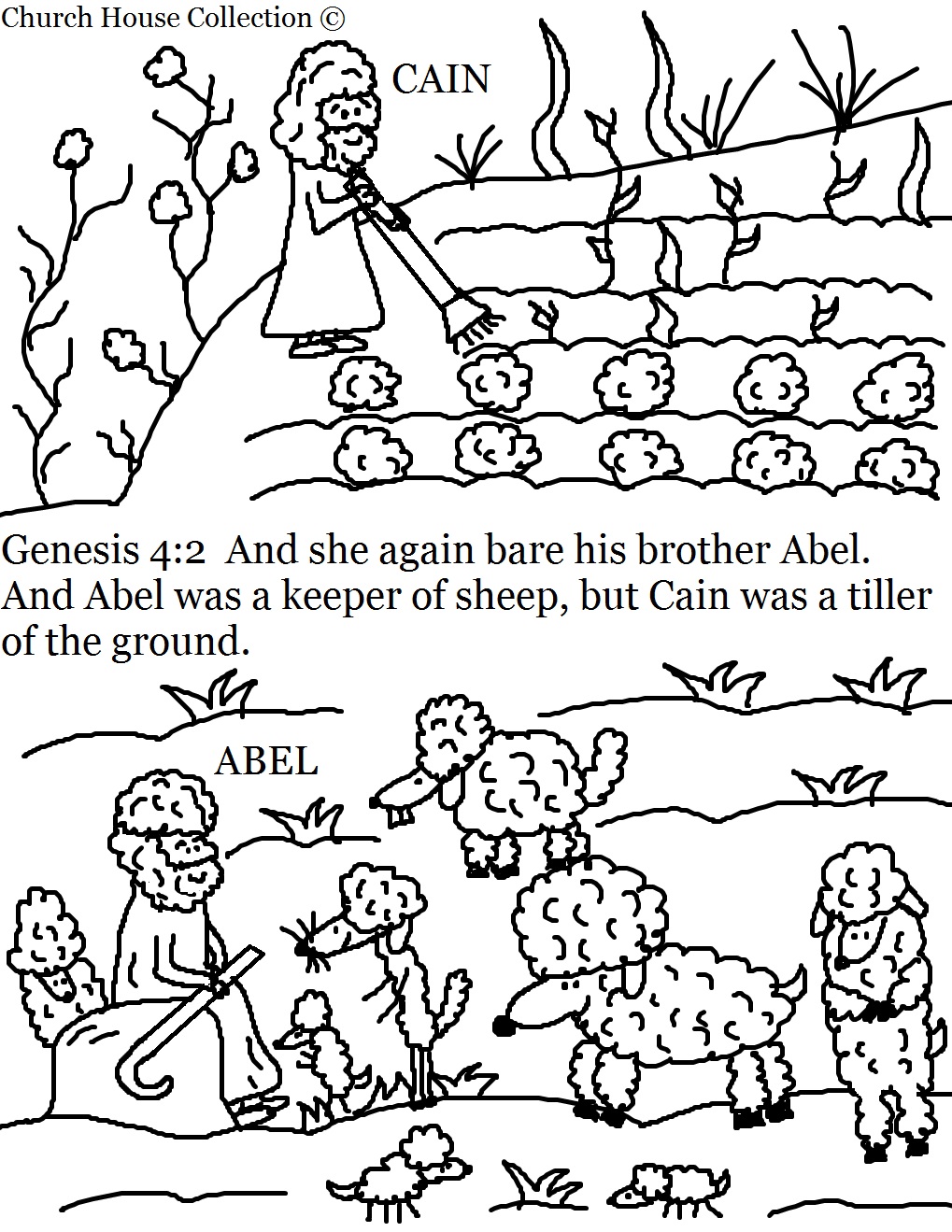 Church House Collection Blog: Cain And Abel Coloring Pages