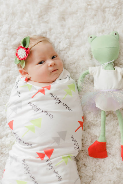 Baby's first Christmas swaddle blanket