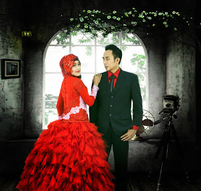 Foto Prewedding Hijab, Foto Prewedding Syar'i, Foto Prewedding Indoor