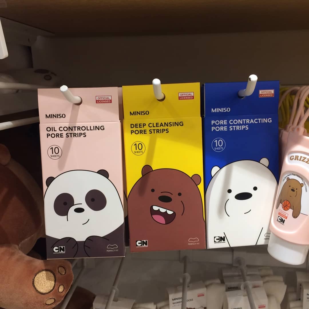 REVIEW MINISO  WE  BARE  BEARS  COLLECTION Pore Strip