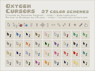 Oxygen Cursors by LAvalon Optimized 21 Cusor pack Untuk Windows Xp dan Windows 7