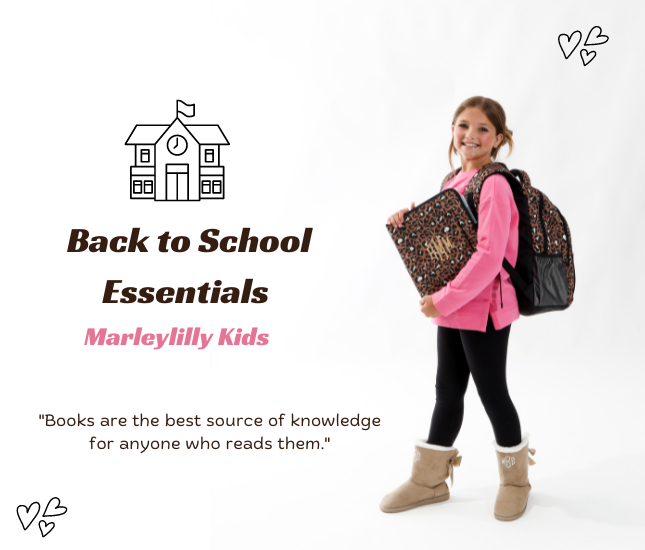 Elementary Age Girl Holding Backpack and Binder