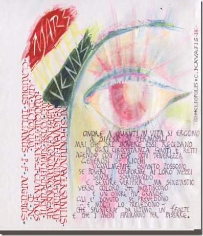 occhio tricolorecon poesia