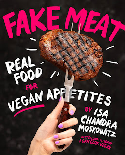 cover of cookbook showing a vegetarian "steak" with the title and author surrounding it