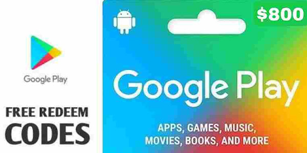 $800 Google redeem codes 2023 - Today 100+ Working Google promo Codes Avalables