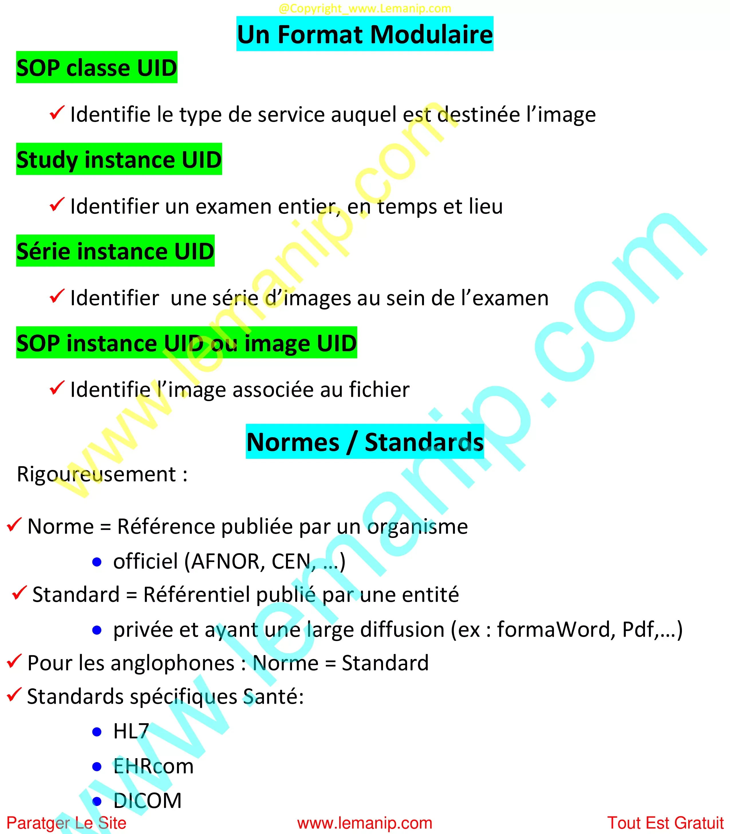 Un Format Modulaire