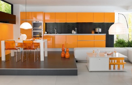  Dapur  Nuansa Orange  Cipatakan Kesegaran Info Desain 