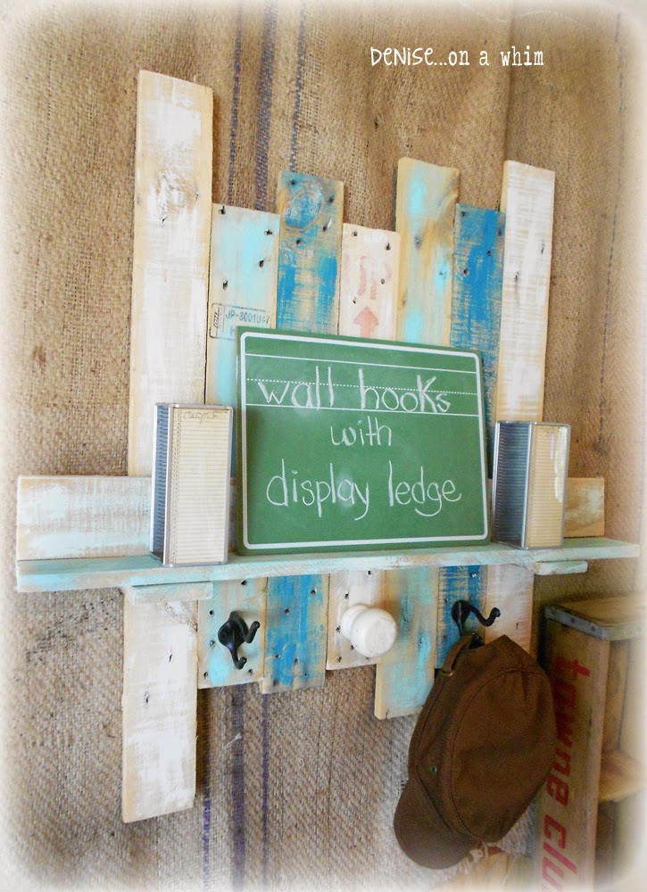 Display Ledge and Wall Hooks from a Shipping Crate from Denise on a Whim