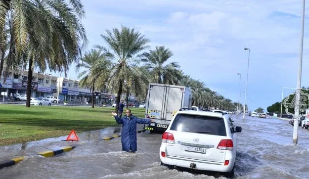 Heavy rains caused flooding in the Arab Emirates