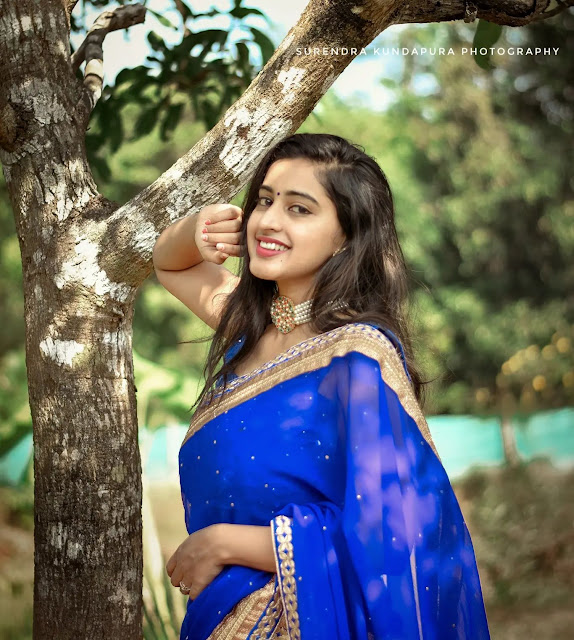 Shriraksha Shetty looks stunning in a traditional saree, showcasing the perfect blend of elegance and grace in her latest photoshoot.