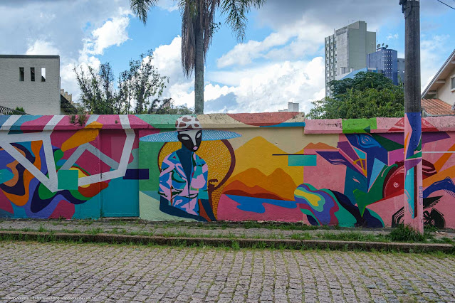 Grafite em um muro na Rua José Nicolau Abagge - detalhe