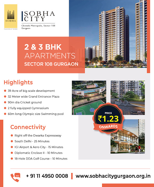 Book your dream home in Sobha City Gurgaon with 20:80 easy payments plans 