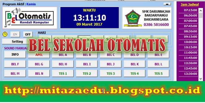 bel sekolah otomatis darunnajah