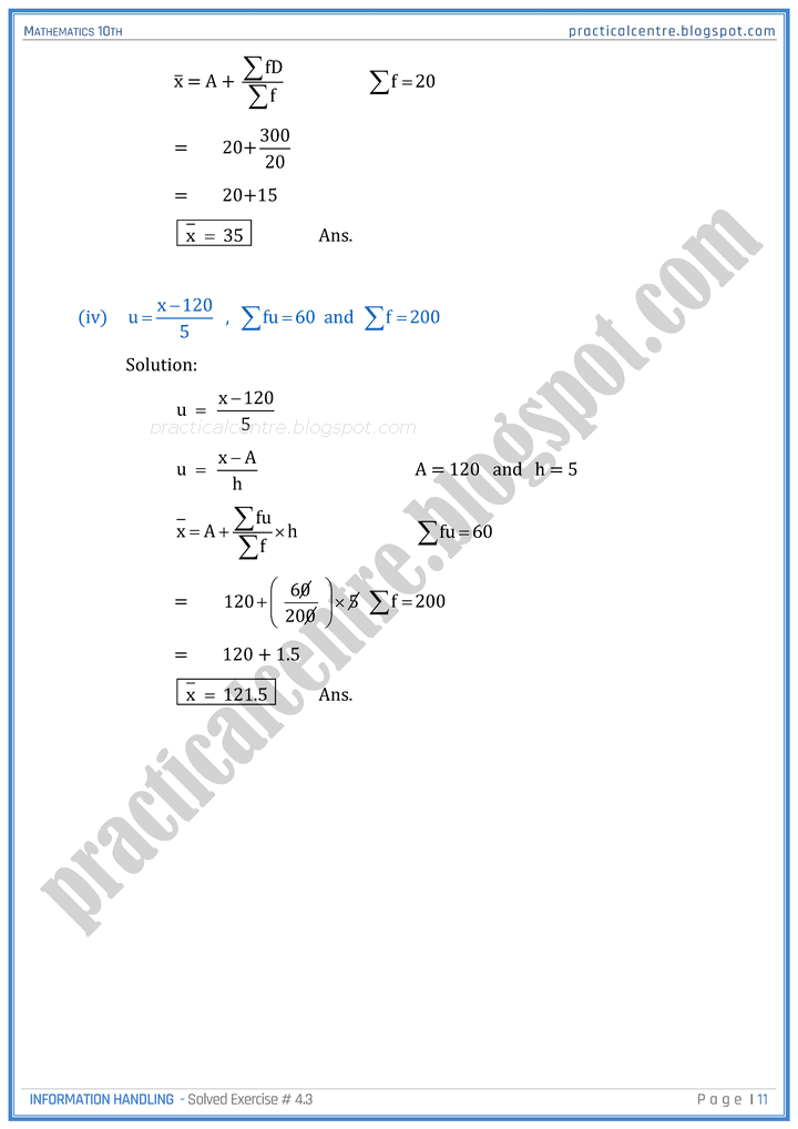 information-handling-exercise-4-3-mathematics-10th