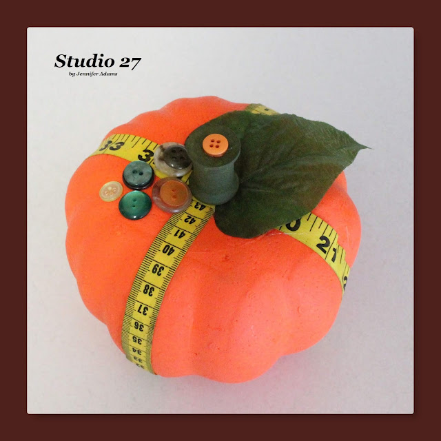 How to Make a Sewing Inspired Fall Pumpkin