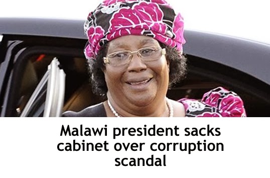 Malawi president sacks cabinet over corruption scandal ...