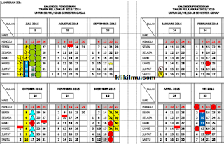 Kalender Pendidikan Tahun Pelajaran 2015/2016