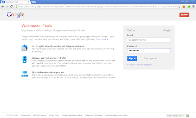  Setting upwards Google Webmaster Tools is rattling tardily Getting started alongside Google webmaster tools