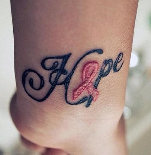 Cancer Ribbon Tattoos