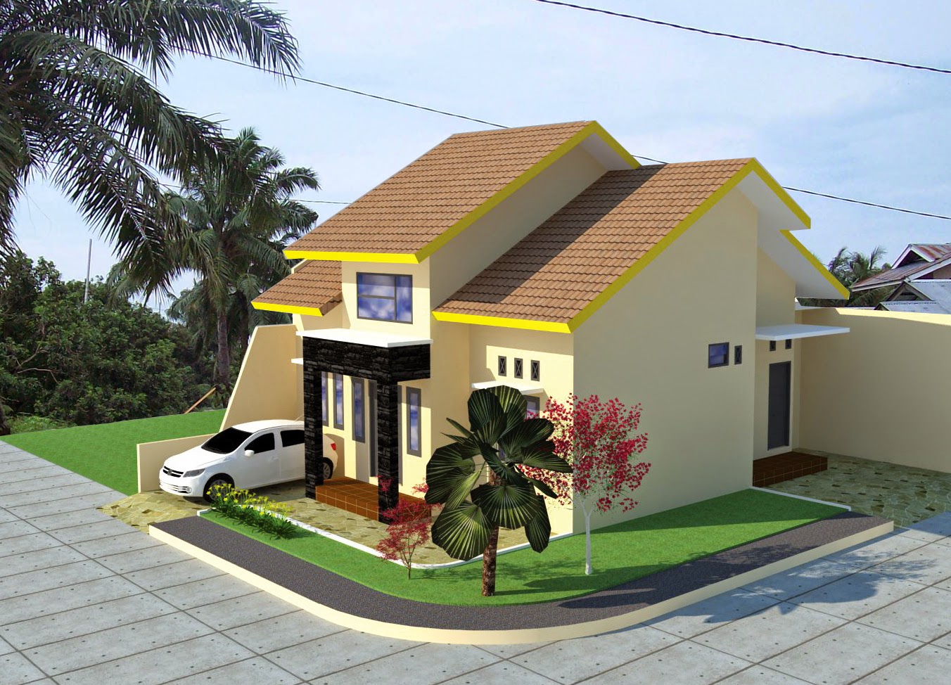 Desain Rumah Minimalis Type 70 1 Lantai Terbaru 2015 Pagar Rumah