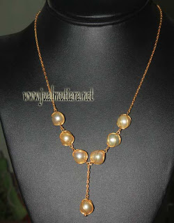 Kalung Emas Mutiara Laut model Paloma