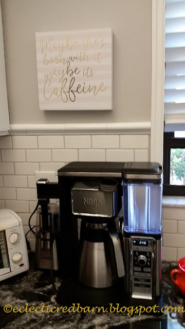 Eclectic Red Barn: Coffee bar in the kitchen