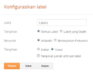 Cara Membuat Widget Label Dua Kolom