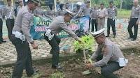 Polri Peduli Penghijauan, Satlantas Polres Tanggamus Tanam Pohon