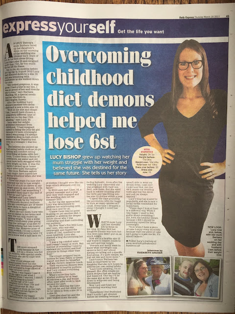 Lucy Bishop 6 stone weight loss story (Daily Express)