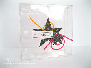 SRM Stickers Blog - Card Gift Set by Shelly - #cards #mini #clear containers #congrats #gift #graduation #twine #stickers 