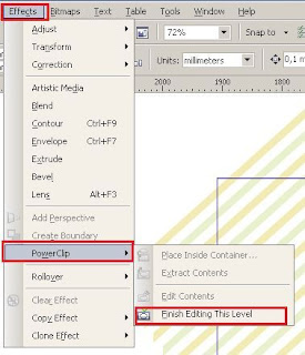 Cara Membuat Banner dengan CorelDRAW X4 , edit objek dalam powerclip