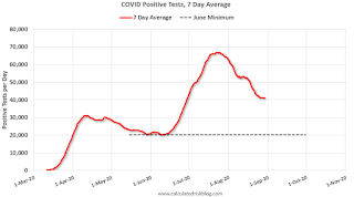 COVID-19 Positive Tests per Day