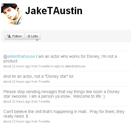  el comentario de Jake T Austin lo ha llevado a una disputa caliente en 